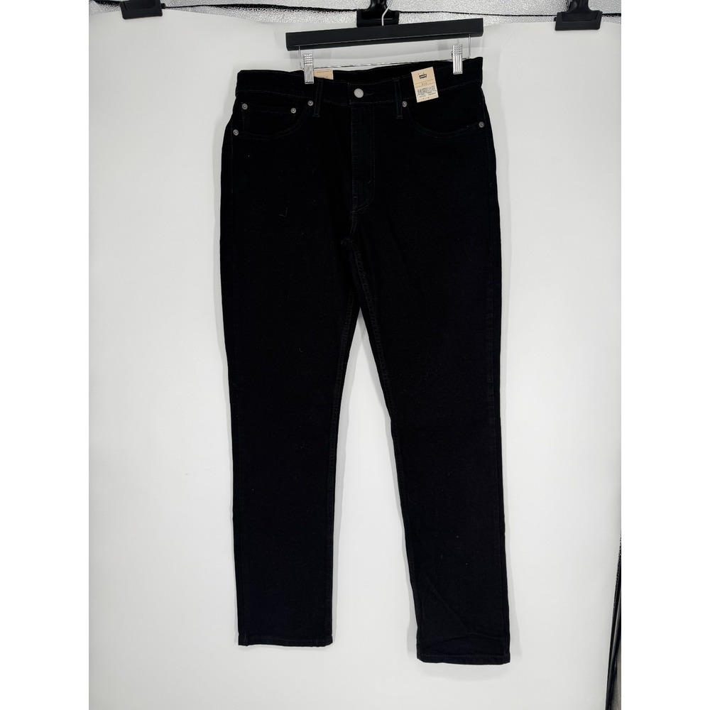 Levis 511 Slim Fit Jeans Mens Size 36x34 Black Cotton Stretch Straight Leg Denim